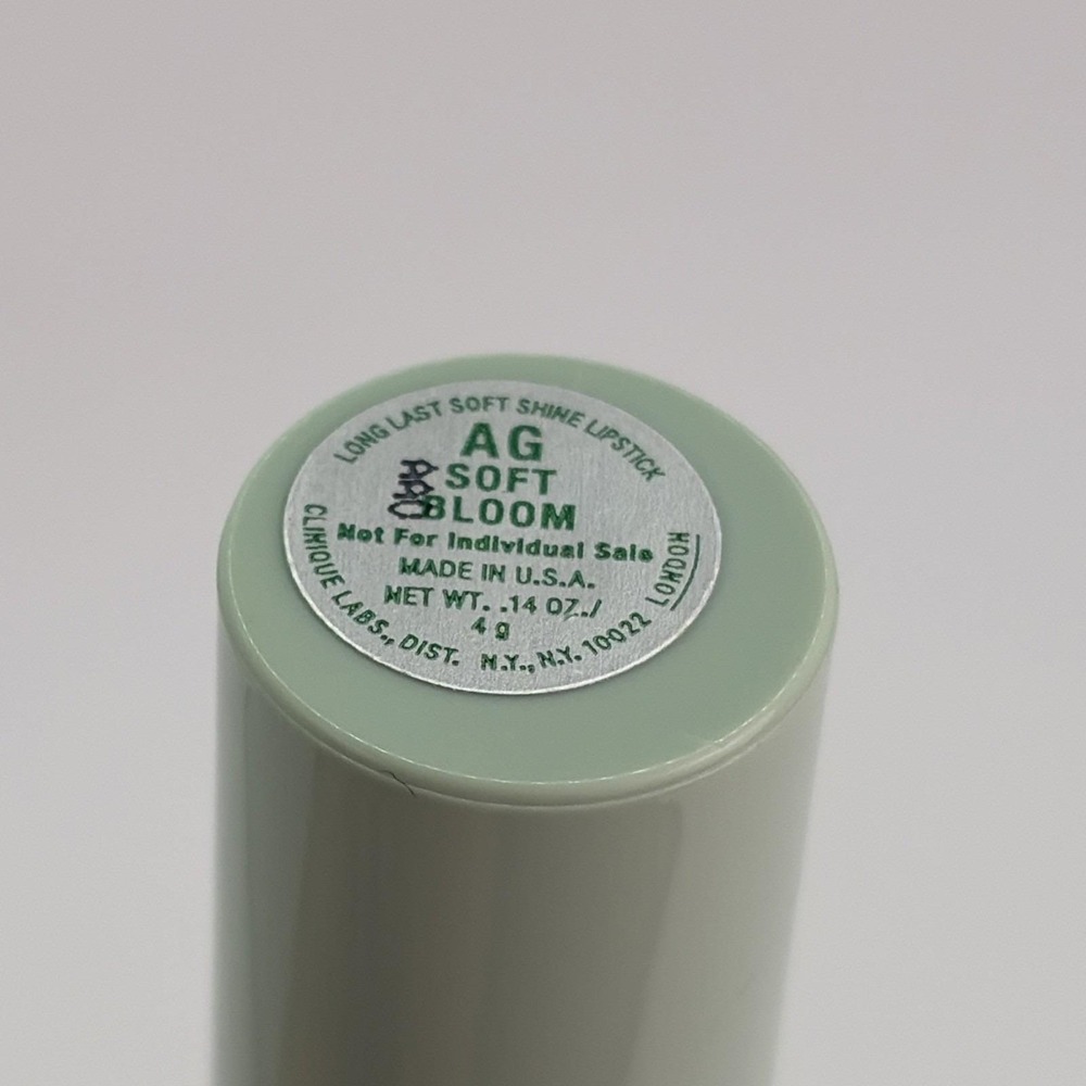 CLINIQUE Long Last Lipstick AG SOFT BLOOM .14 oz discontinued green case Rare